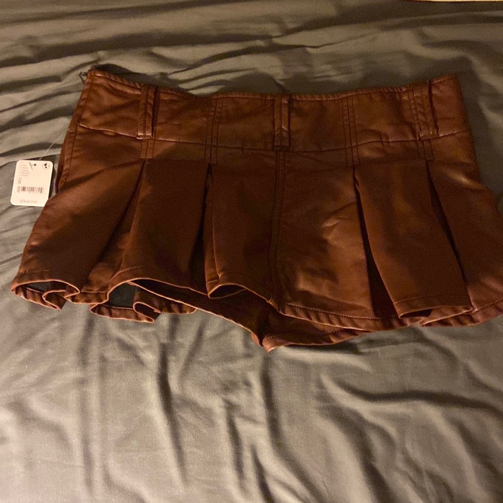 Free people vegan leather skort
